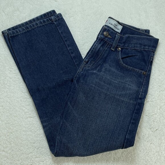 Levis Jeans Womens Size 12R Blue 514 Slim Straight Leg Mid Rise Dark Wash 26x26 - Picture 1 of 13